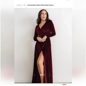 baltic born esmeralda velvet maxi dress